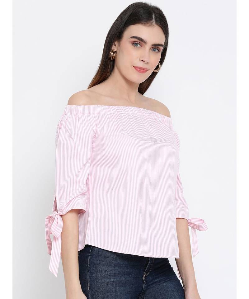 printed Pink Cotton   Top