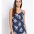printed blue Polyester   Top