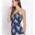 printed blue Polyester   Top