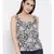 printed Black Viscose   Top