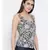 printed Black Viscose   Top