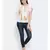 printed Beige Polyester   Top