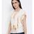 printed Beige Polyester   Top