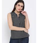 printed Black Cotton   Top