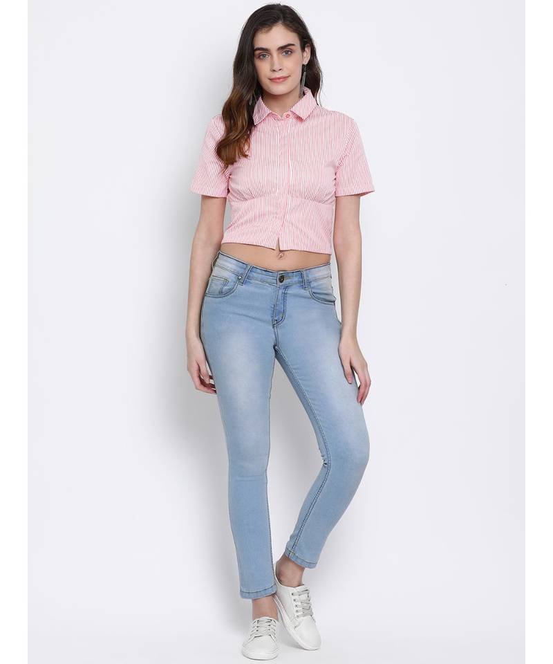 printed Pink Cotton   Shirt