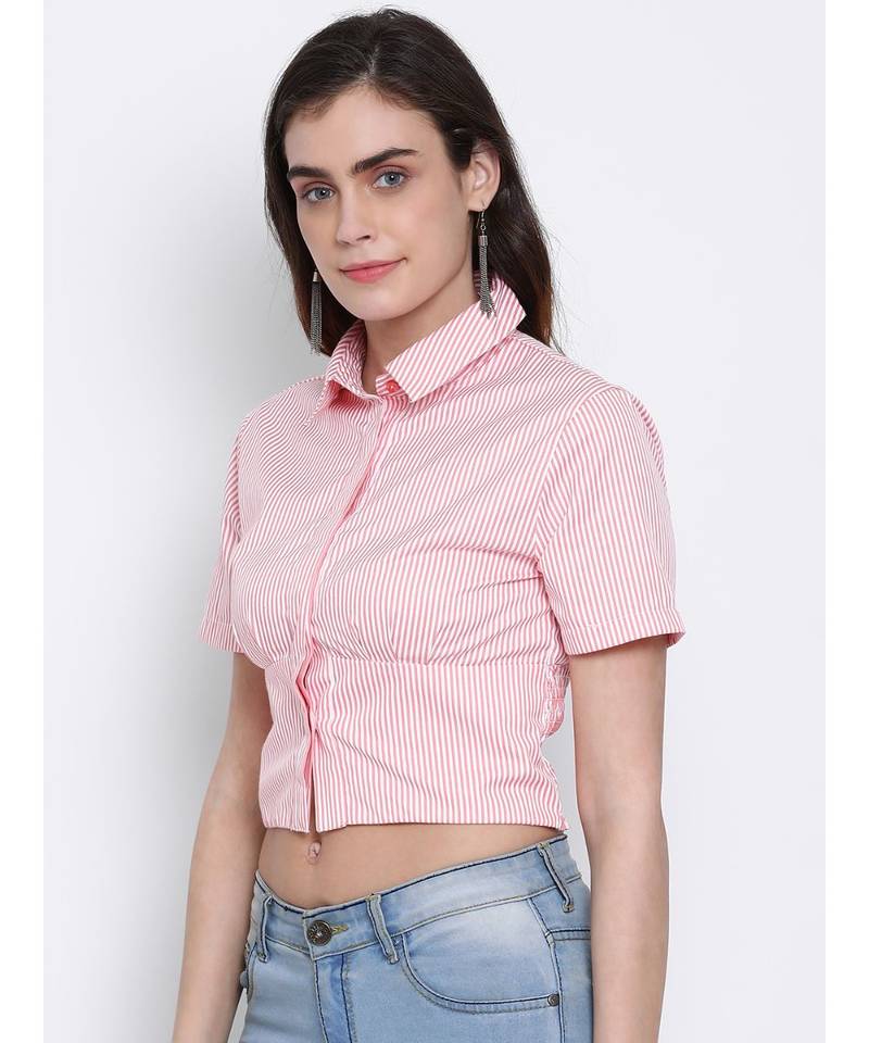 printed Pink Cotton   Shirt