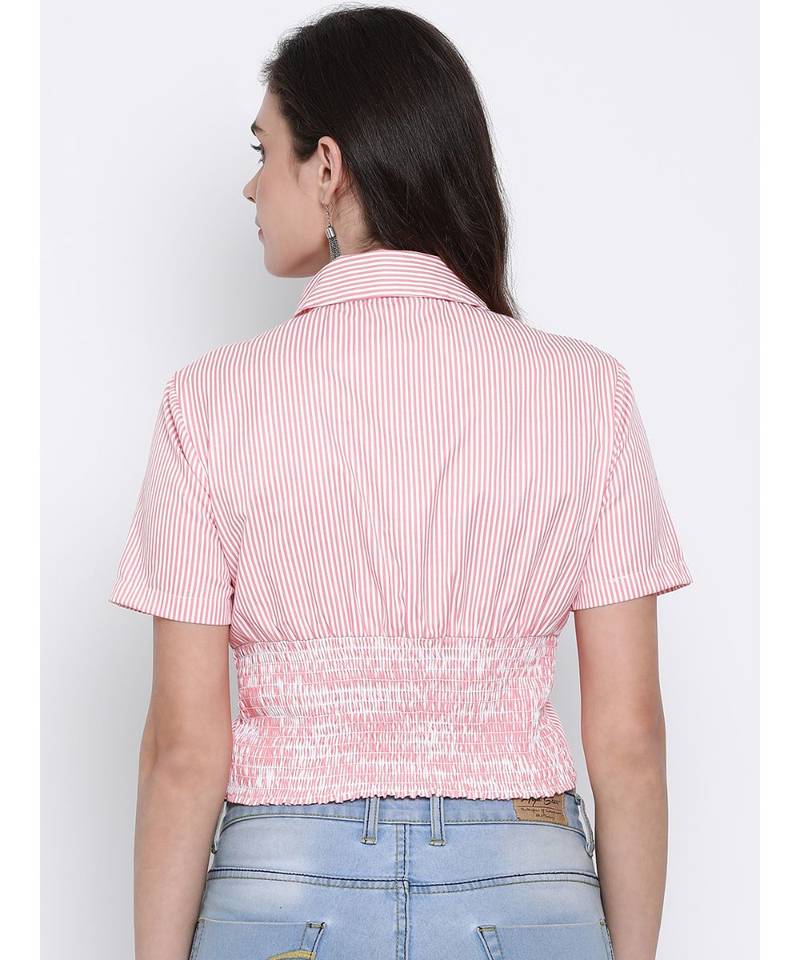 printed Pink Cotton   Shirt