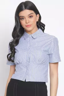 printed BLUE Cotton   Shirt