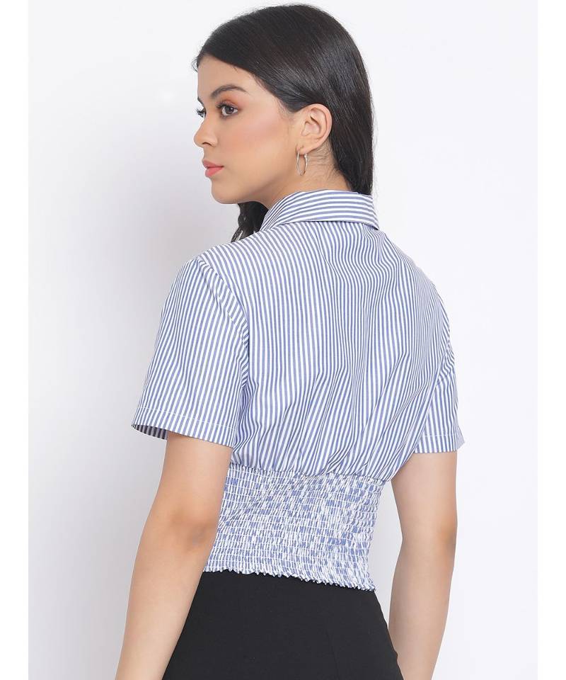 printed BLUE Cotton   Shirt