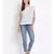 printed White Cotton   Top