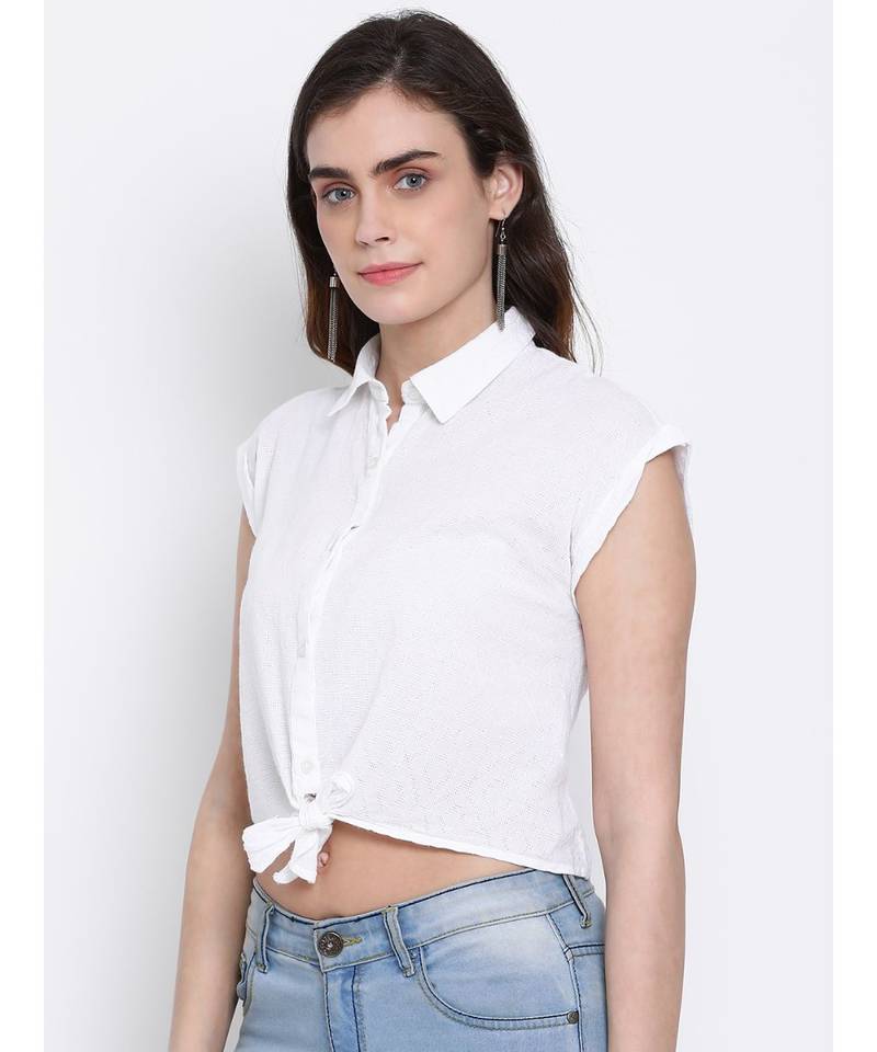 plain White Cotton   Shirt