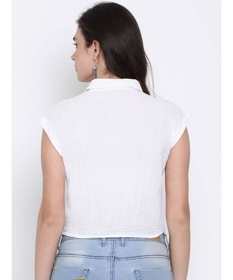 plain White Cotton   Shirt