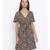 printed Black Polyester   Dress