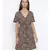 printed Black Polyester   Dress