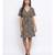 printed Black Polyester   Dress