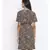 printed Black Polyester   Dress