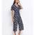 printed blue Polyester   Jumpsuit