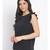 plain Black Polyester   Top