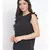 plain Black Polyester   Top
