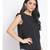 plain Black Polyester   Top