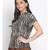 printed Black Polyester   Top