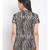 printed Black Polyester   Top