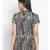 printed Black Polyester   Top