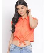 plain Peach Cotton   Shirt