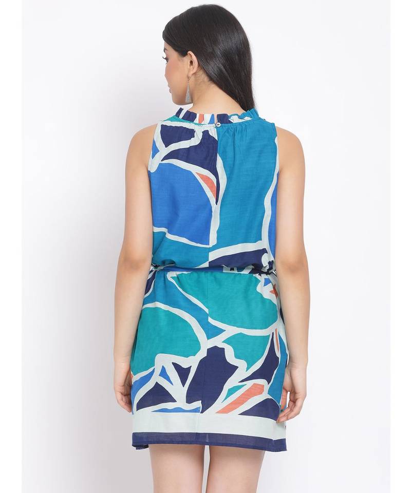 printed Multicolor Cotton   Dress