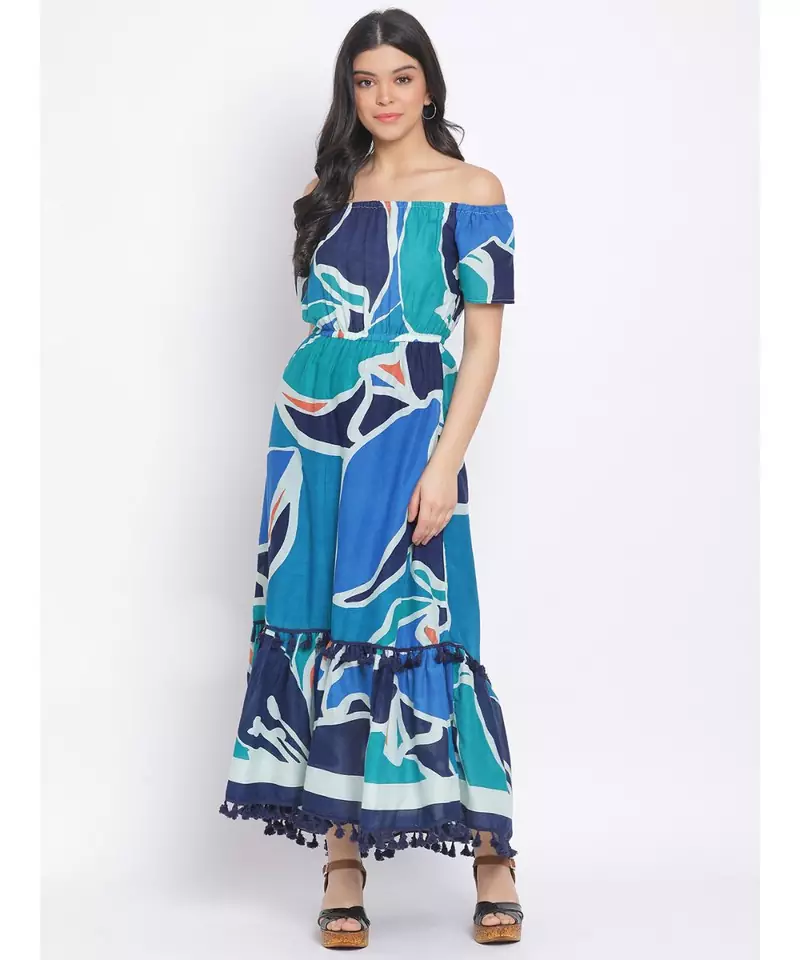 printed Multicolor Cotton   Dress