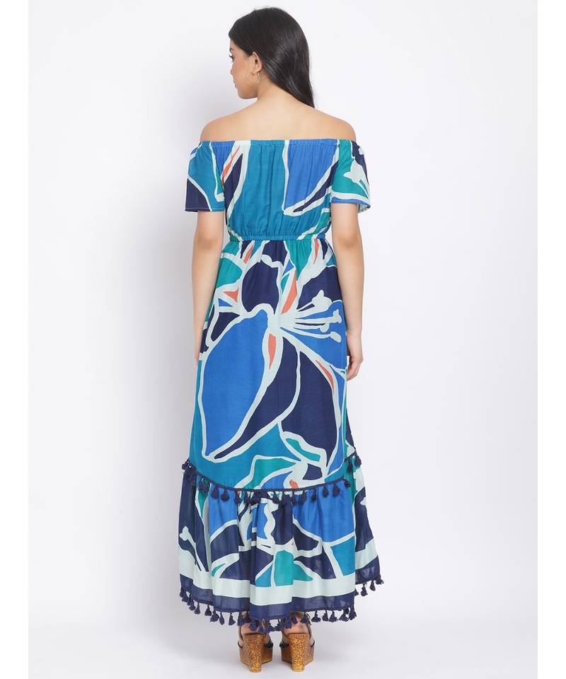 printed Multicolor Cotton   Dress