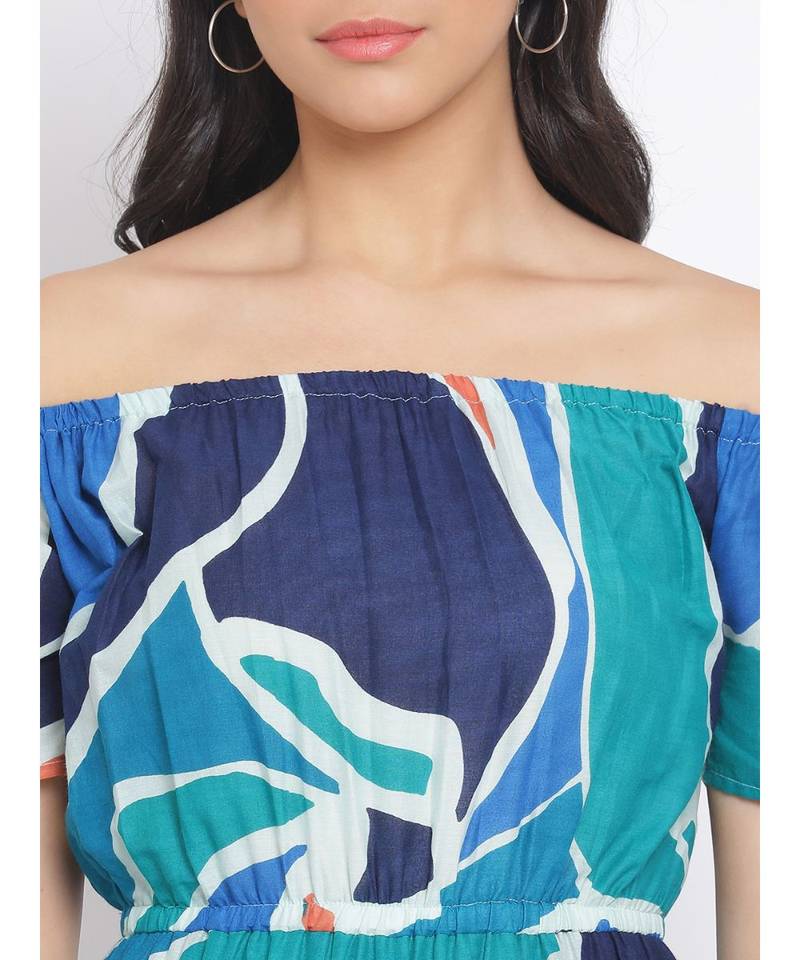 printed Multicolor Cotton   Dress