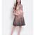 printed Brown Polyester   Dress