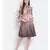 printed Brown Polyester   Dress