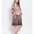 printed Brown Polyester   Dress