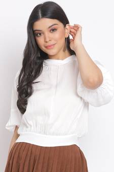 plain White Viscose   Top