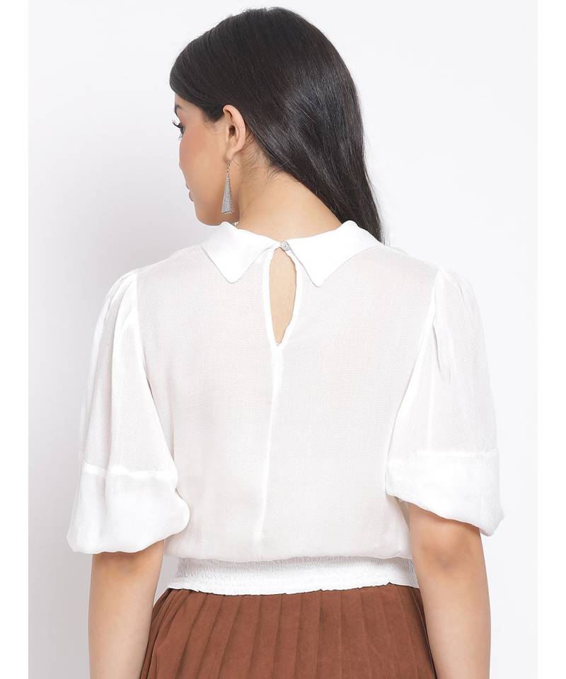 plain White Viscose   Top