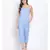 plain Blue Viscose   Jumpsuit
