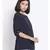 plain blue Polyester   Top