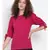 plain Pink Polyester   Top