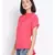 plain Pink Polyester   Top