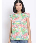 printed Multicolor Cotton   Top