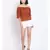printed Brown Polyester   Top
