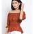 printed Brown Polyester   Top