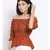 printed Brown Polyester   Top