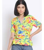 printed Yellow Viscose   Top