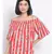 printed Red Polyester   Top
