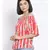 printed Red Polyester   Top