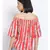 printed Red Polyester   Top