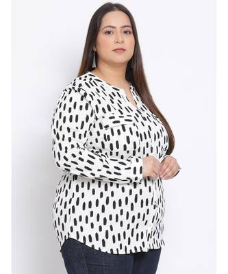 printed White Polyester   Shirt 4